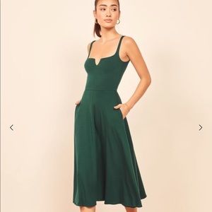 Reformation - Zarina Dress -Green - pockets